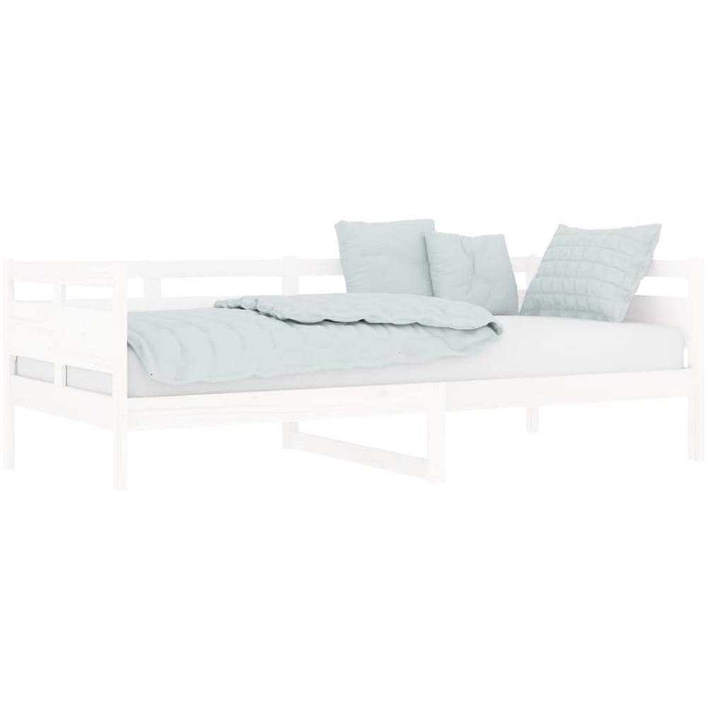 Dormeuse Bianca In Legno Massello Di Pino 90x200 Cm - Foto 3