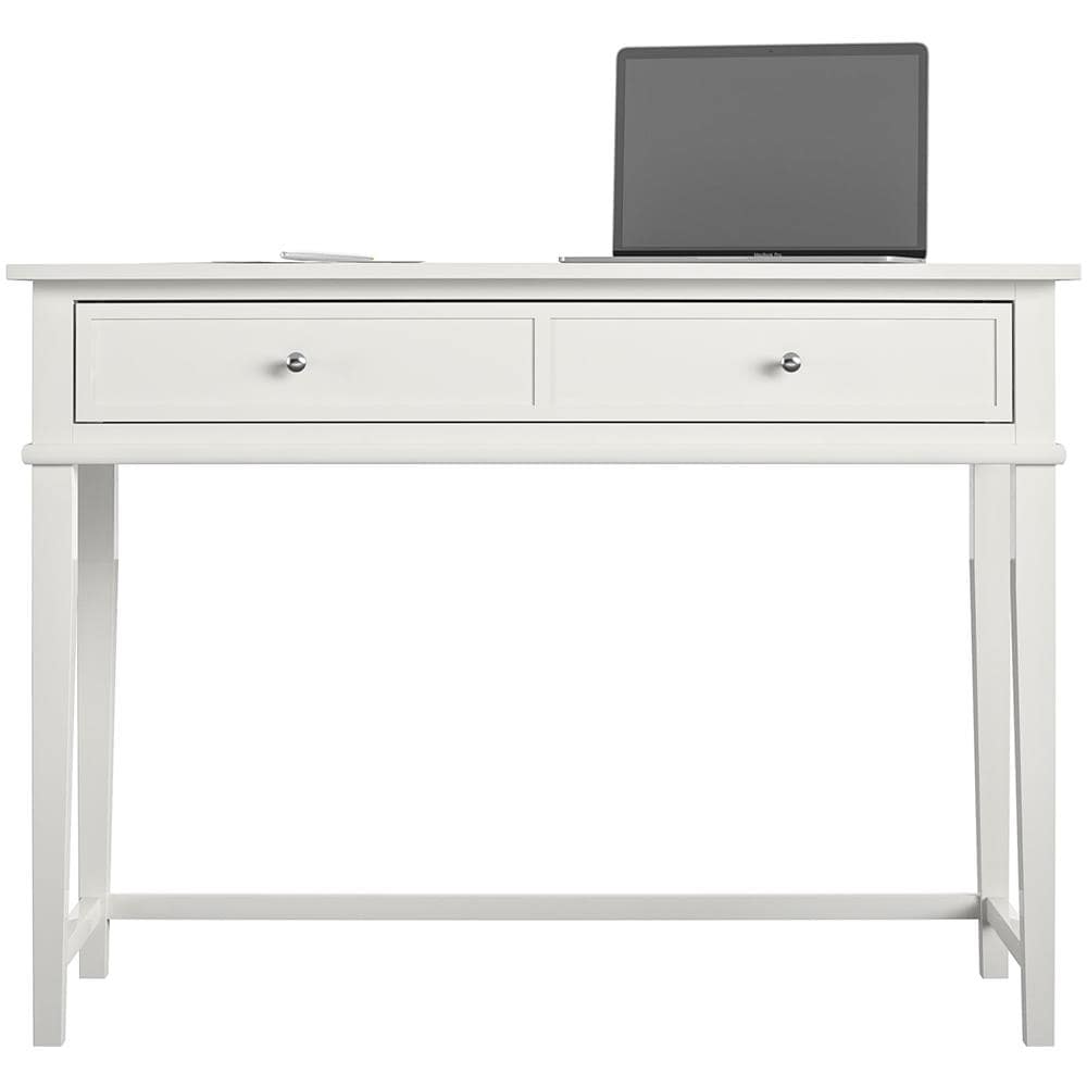 Franklin Scrittoio Con 2 Cassetti In Mdf Bianco - Foto 2