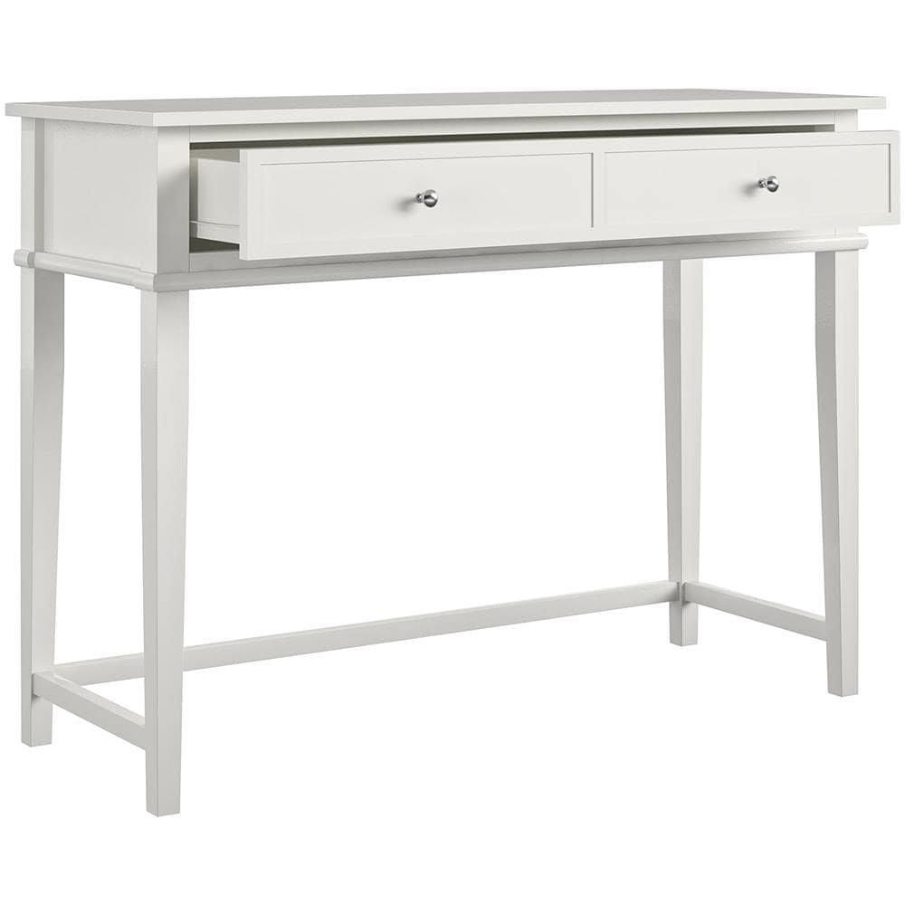Franklin Scrittoio Con 2 Cassetti In Mdf Bianco - Foto 1