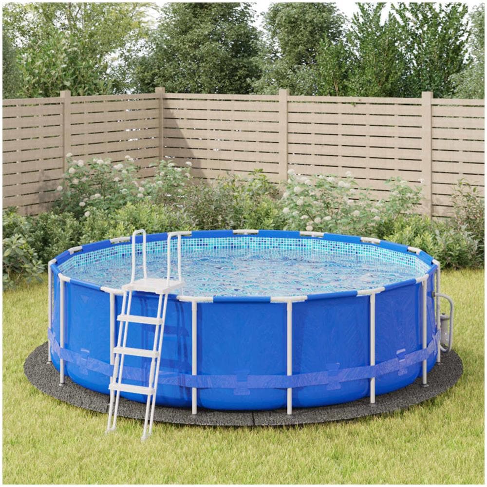 Telo Sotto Piscina Grigio Chiaro 458 Cm Geotessile Poliestere - Foto 1