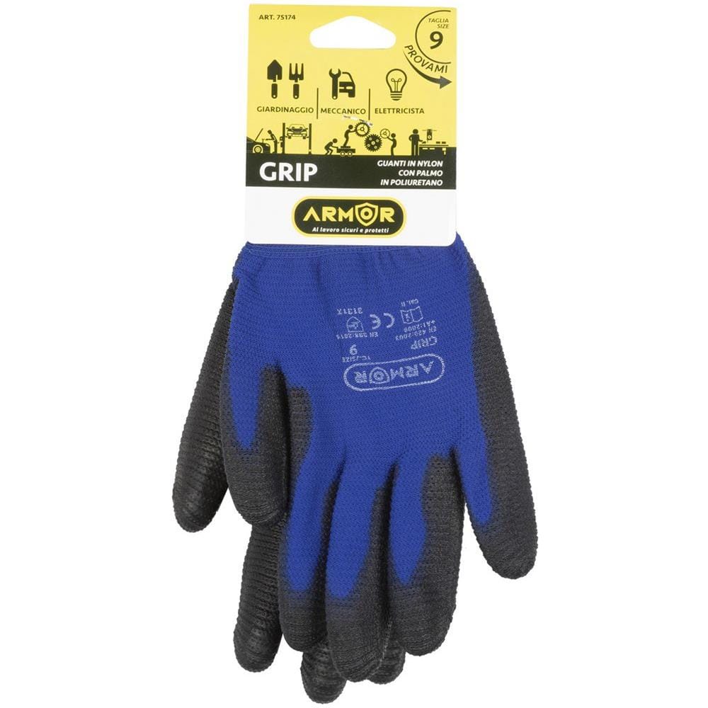 Guanti Grip Tessuto Nido D'ape In Nylon E Palmo In Pu Tg. 9 - Foto 3