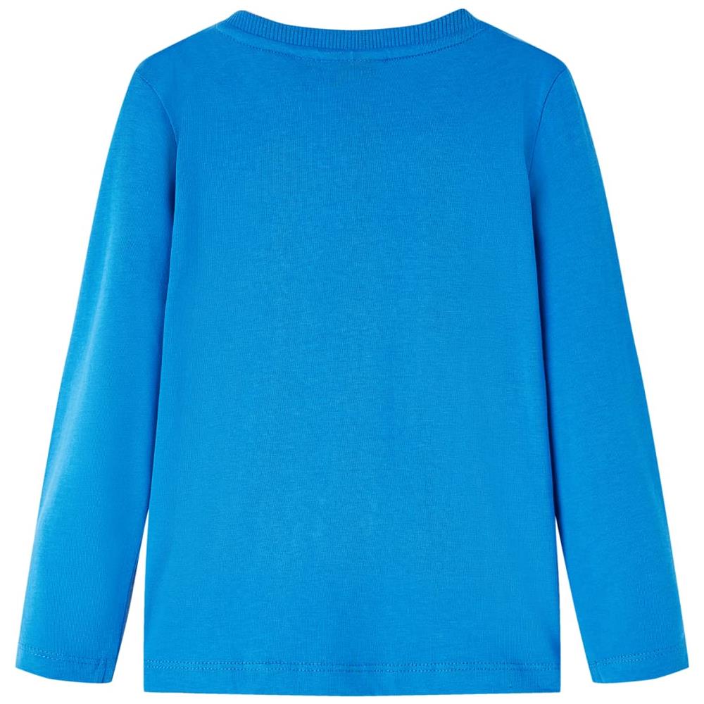 Maglietta Da Bambino Maniche Lunghe Giocatore Calcio Blu Cobalto 140 - Foto 2