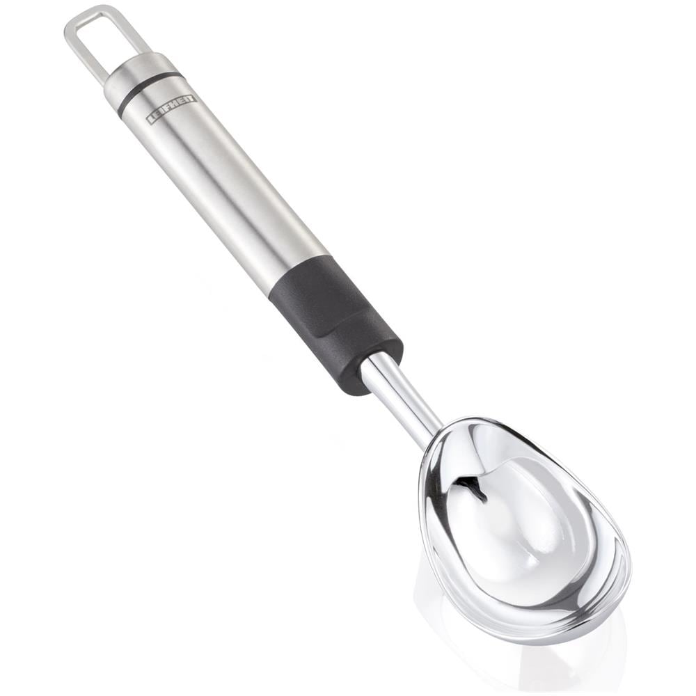 3062 cucchiaio Cucchiaio da gelato Plastica, Stainless steel Nero, Stainless steel 1 pz - Foto 1
