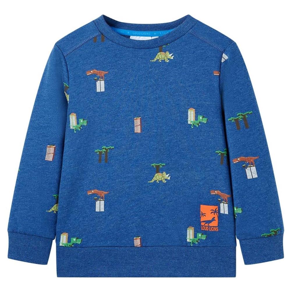 Felpa da Bambino Blu Scuro Mélange 140 - Foto 1