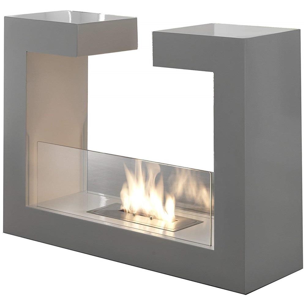 Caminetto a Bioetanolo Realizzato in Acciaio Inossidabile con 1 Serbatoio 1.5 L Colore Bianco - Foto 1