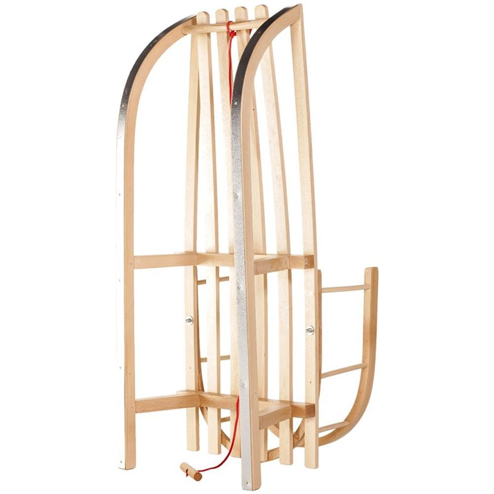 Slittino Da Neve Di Legno Di Faggio Greenblue - Foto 2