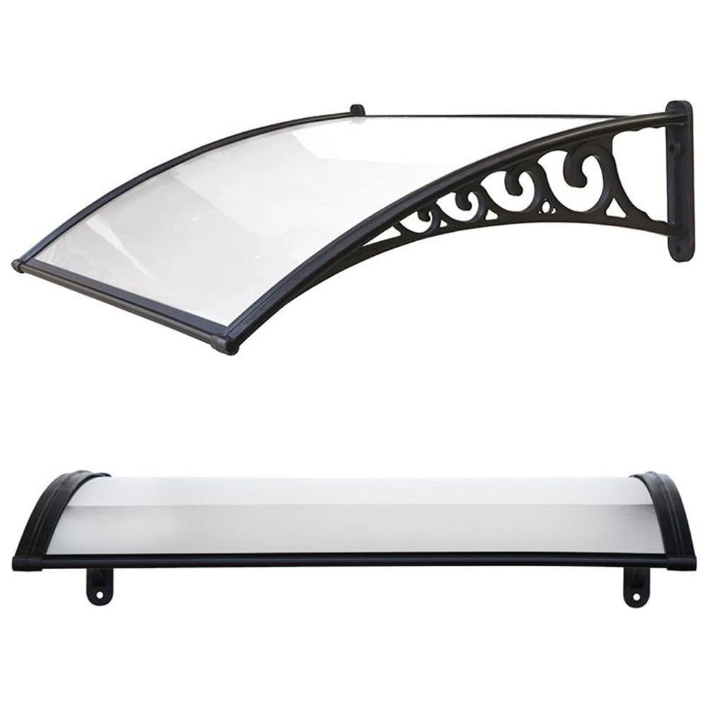 Pensilina Tettoia Modulabile In Policarbonato Compatta Opacizzata 120x80cm Naxos - Foto 4