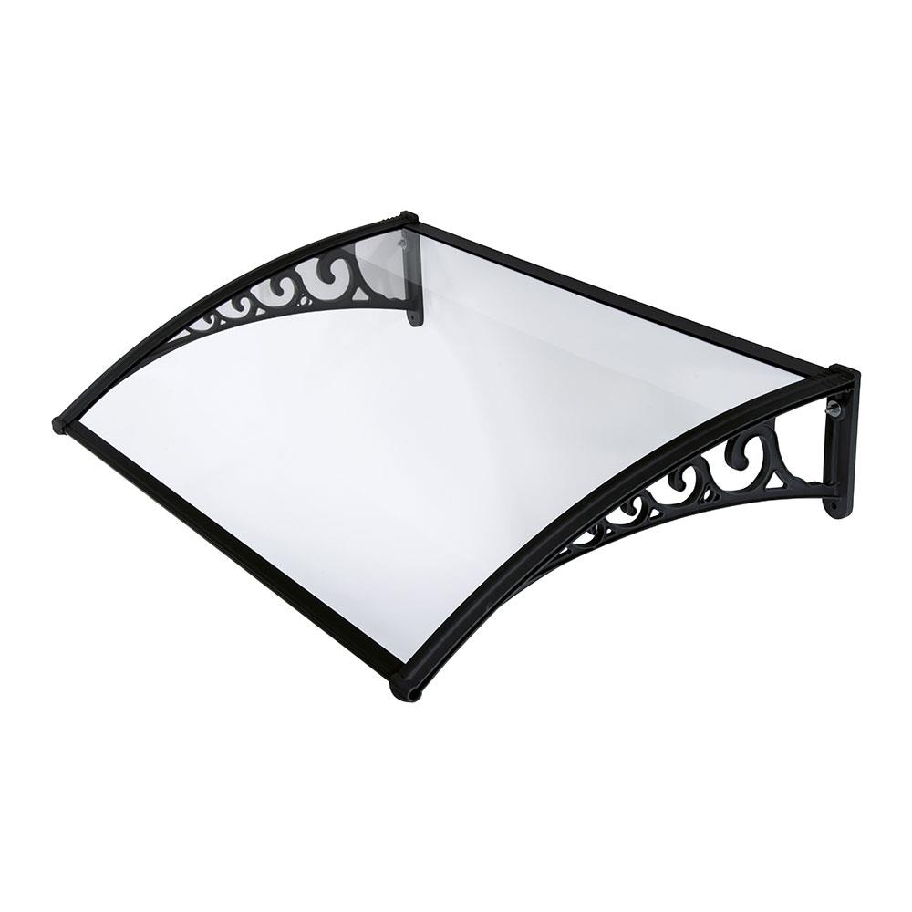 Pensilina Tettoia Modulabile In Policarbonato Compatta Opacizzata 120x80cm Naxos - Foto 1