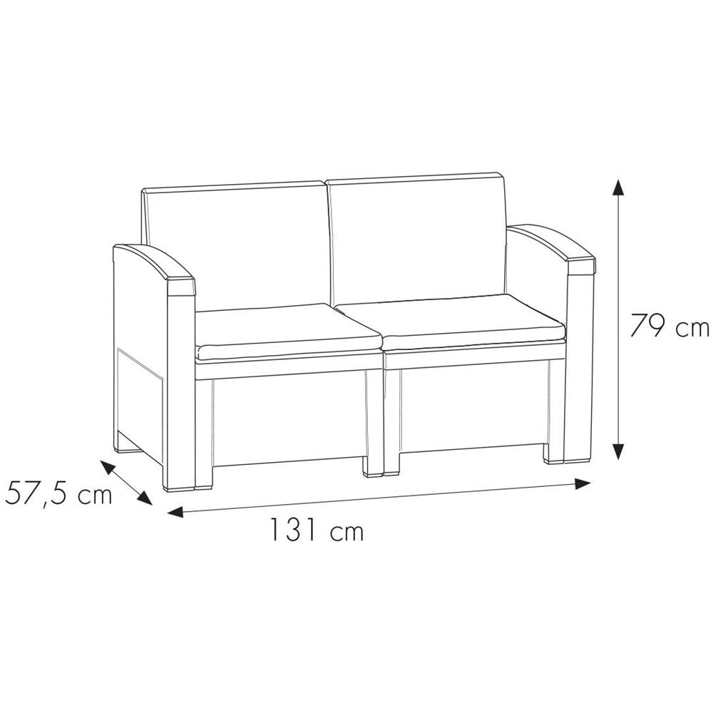 Salotto Da Giardino Rattan Polipropilene Esterno Bar Set Antracite - Foto 2