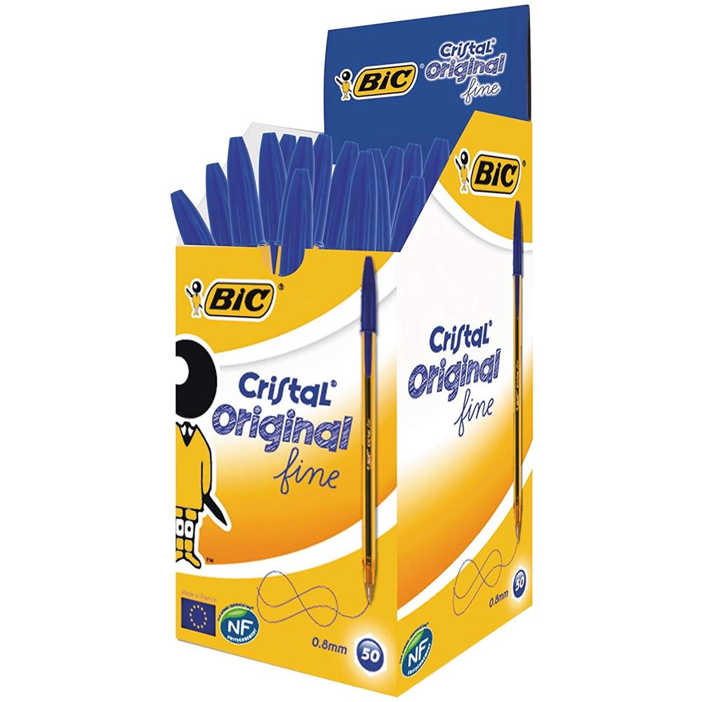 872730 - Penna A Sfera Cristal Original Fine - 0,8 Mm - Blu - Conf. 50 Pz - Foto 1