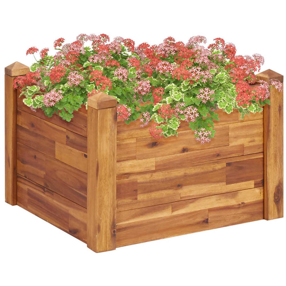 Fioriera Da Giardino 60x60x44 Cm In Legno Massello D'acacia - Foto 1