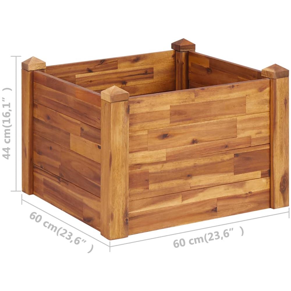 Fioriera Da Giardino 60x60x44 Cm In Legno Massello D'acacia - Foto 10