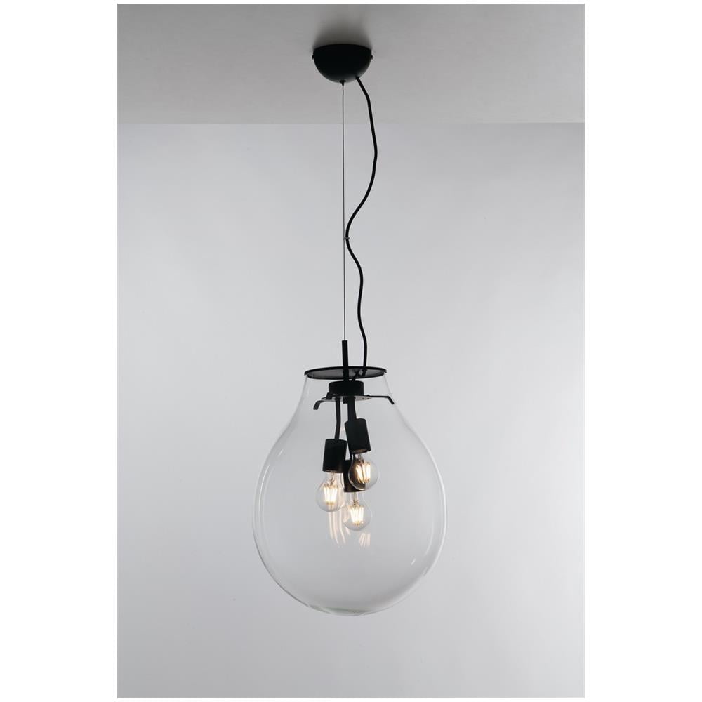 Lampadario A Soffitto Globe Nero, E27 - Foto 1