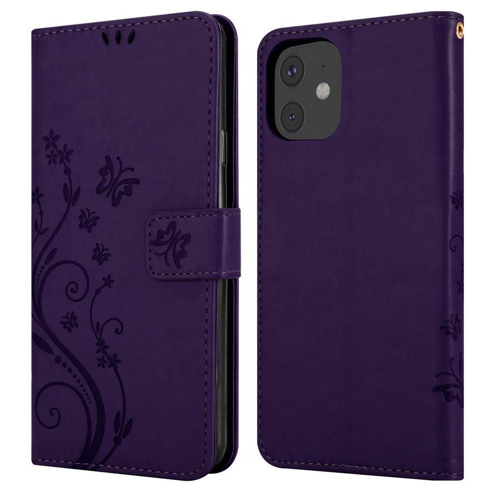Cadorabo Custodia Compatibile Con Apple Iphone 11 (xi) In Lilla Scuro Fiore - Coperchio Protettivo In Design Floreale Con Chiusura Magnetica, Funzione Stand E Slot Per Carte - Foto 8