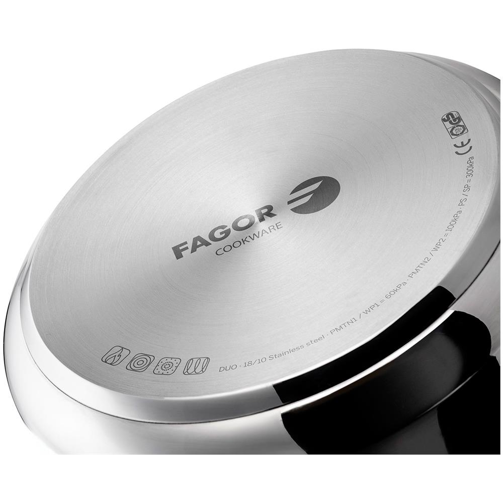 Duo 6 Pentola A Pressione 6 L, Induzione, Acciaio Inox. 18/10, 2 Livelli Di Pressione Argento - Foto 8