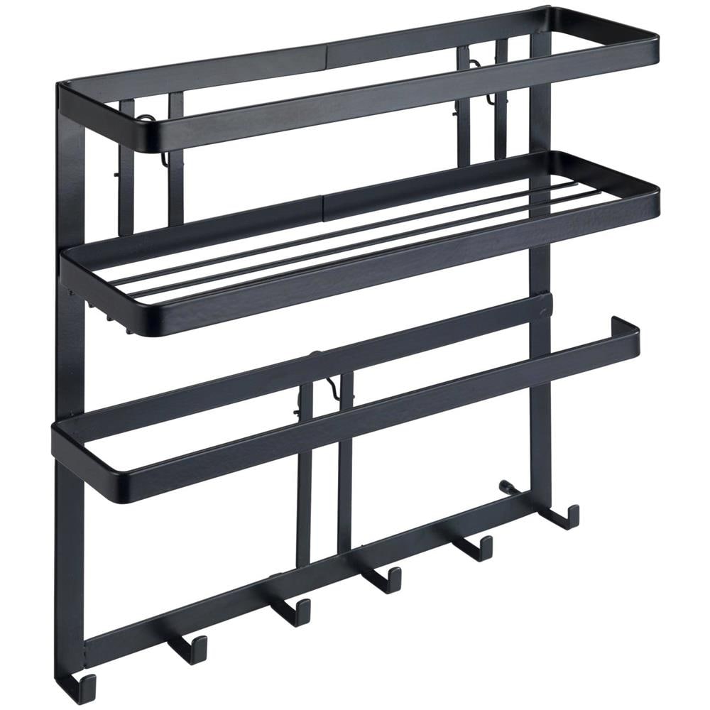 Mensola Da Cucina Multifunzione Gala Con Portasciugamani E Ganci, Nero, Wenko - Foto 2