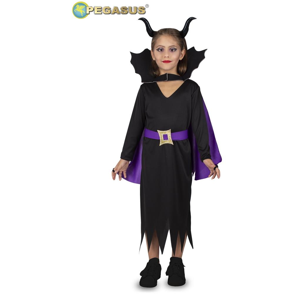 Costume Di Carnevale / halloween Pegasus Strega Delle Fiabe Di Bambina Tg 7/8 Anni - Foto 1