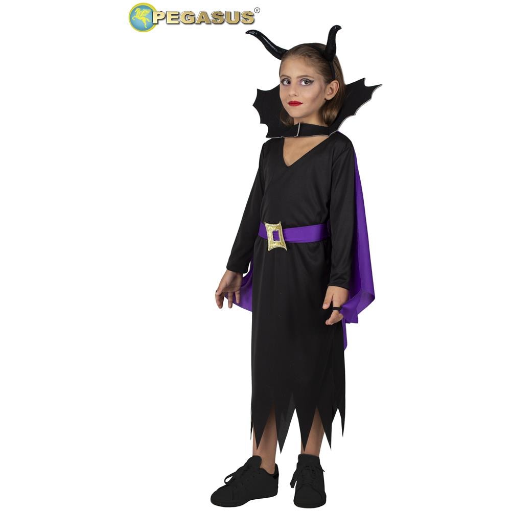 Costume Di Carnevale / halloween Pegasus Strega Delle Fiabe Di Bambina Tg 7/8 Anni - Foto 2