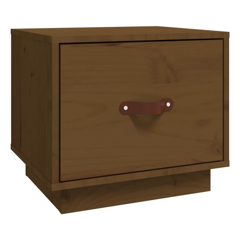 Comodino Miele 40x34x35 Cm In Legno Massello Di Pino - Foto 2
