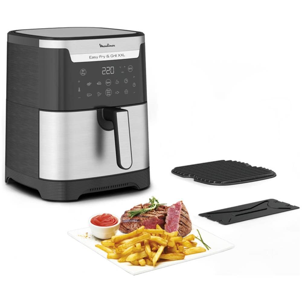 Friggitrice ad Aria Easy Fry & Grill XXL EZ801D Capacità 6.5 Litri 1830 Watt Colore Inox / Nero - Foto 2