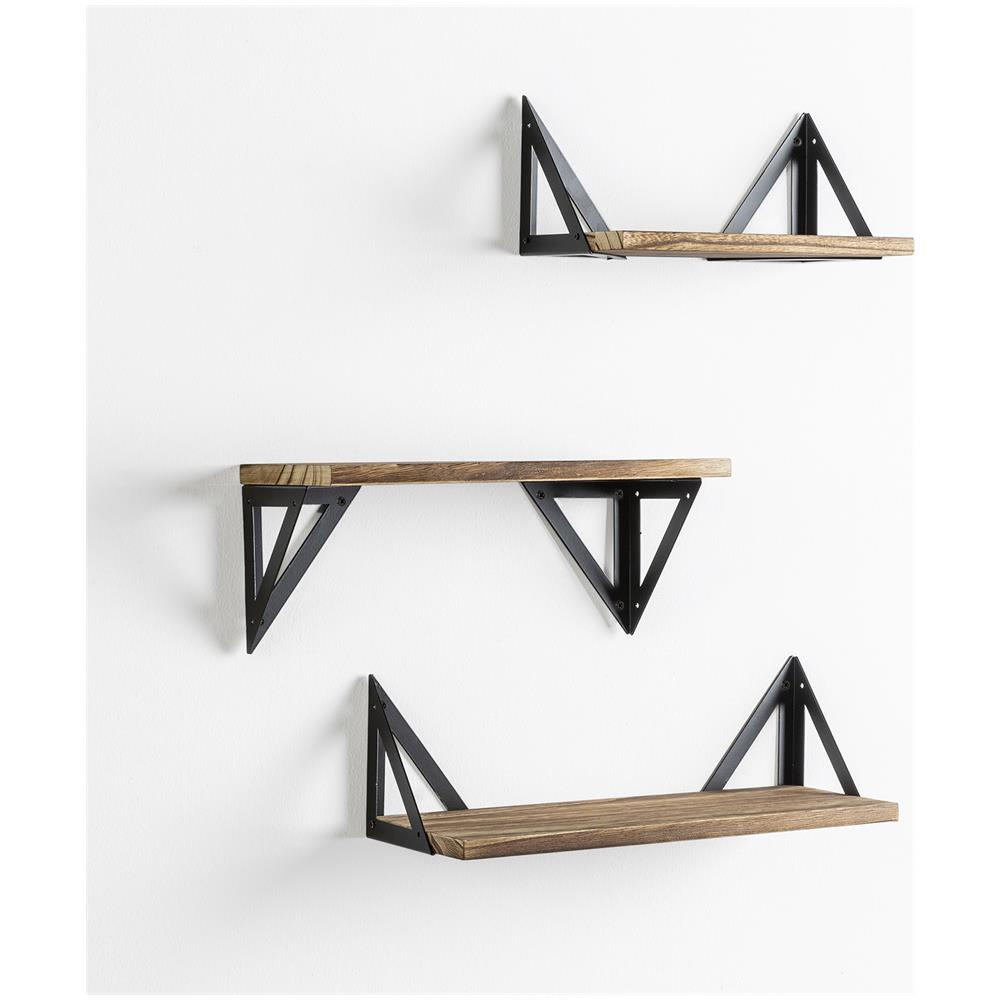 Set Di 3 Mensole Ceci In Metallo Nero - Foto 1