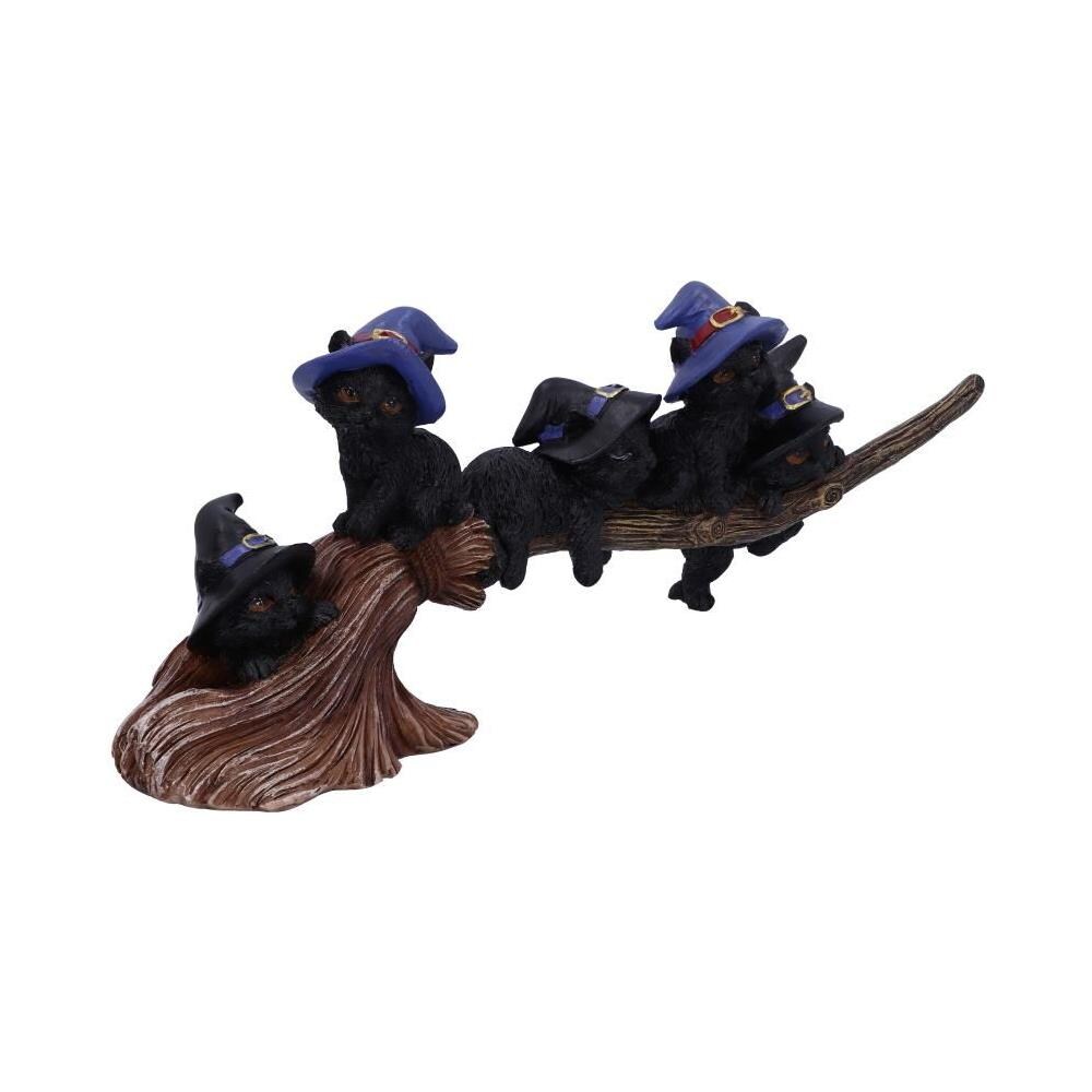 Purrfect Broomstick - Figura Del Gatto Nero Della Strega Con Manico Di Scopa 27.5cm - Foto 1
