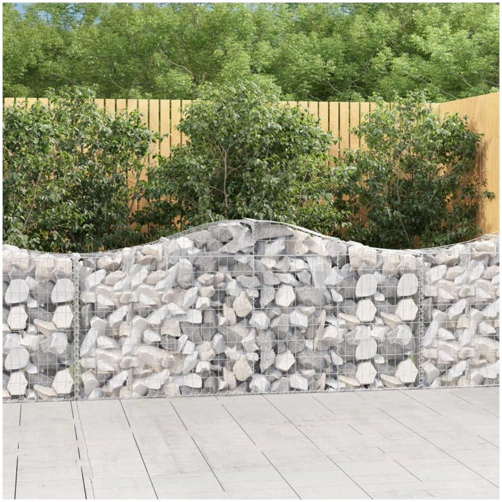 Cesti Gabbioni Ad Arco 12 Pz 200x30x80/100 Cm Ferro Zincato - Foto 1