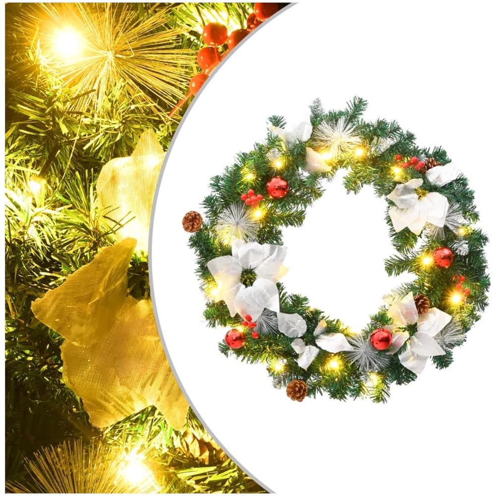 Ghirlanda Natalizia Con Luci Led Verde 60 Cm Pvc - Foto 1