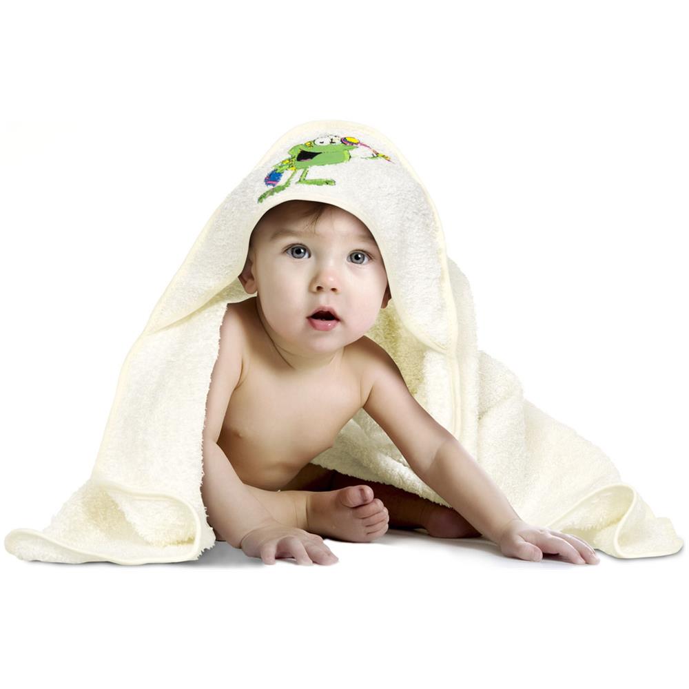 Accappatoio Baby Triangolo In 100% Cotone Accappatoio Beige - Foto 2