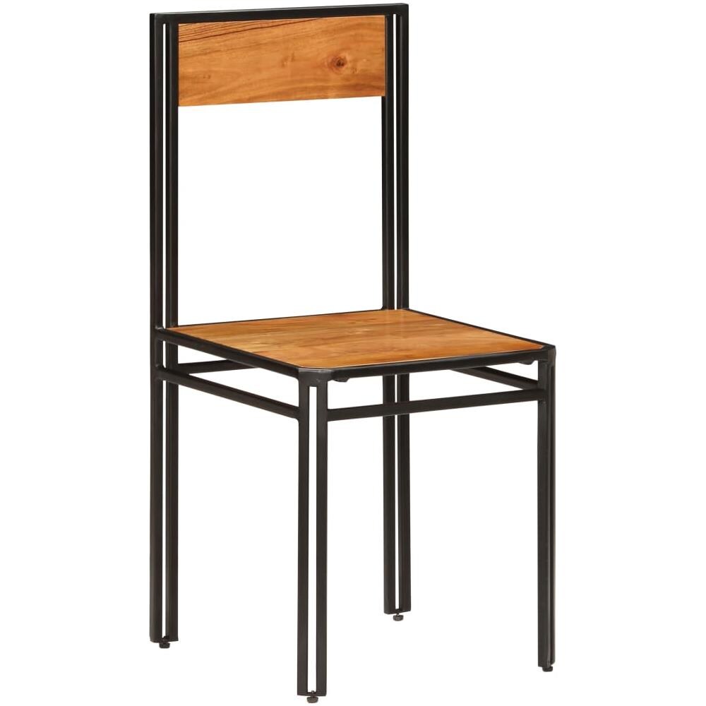 Sedie Da Pranzo 4 Pz Massello Di Acacia Con Finitura Sheesham - Foto 2