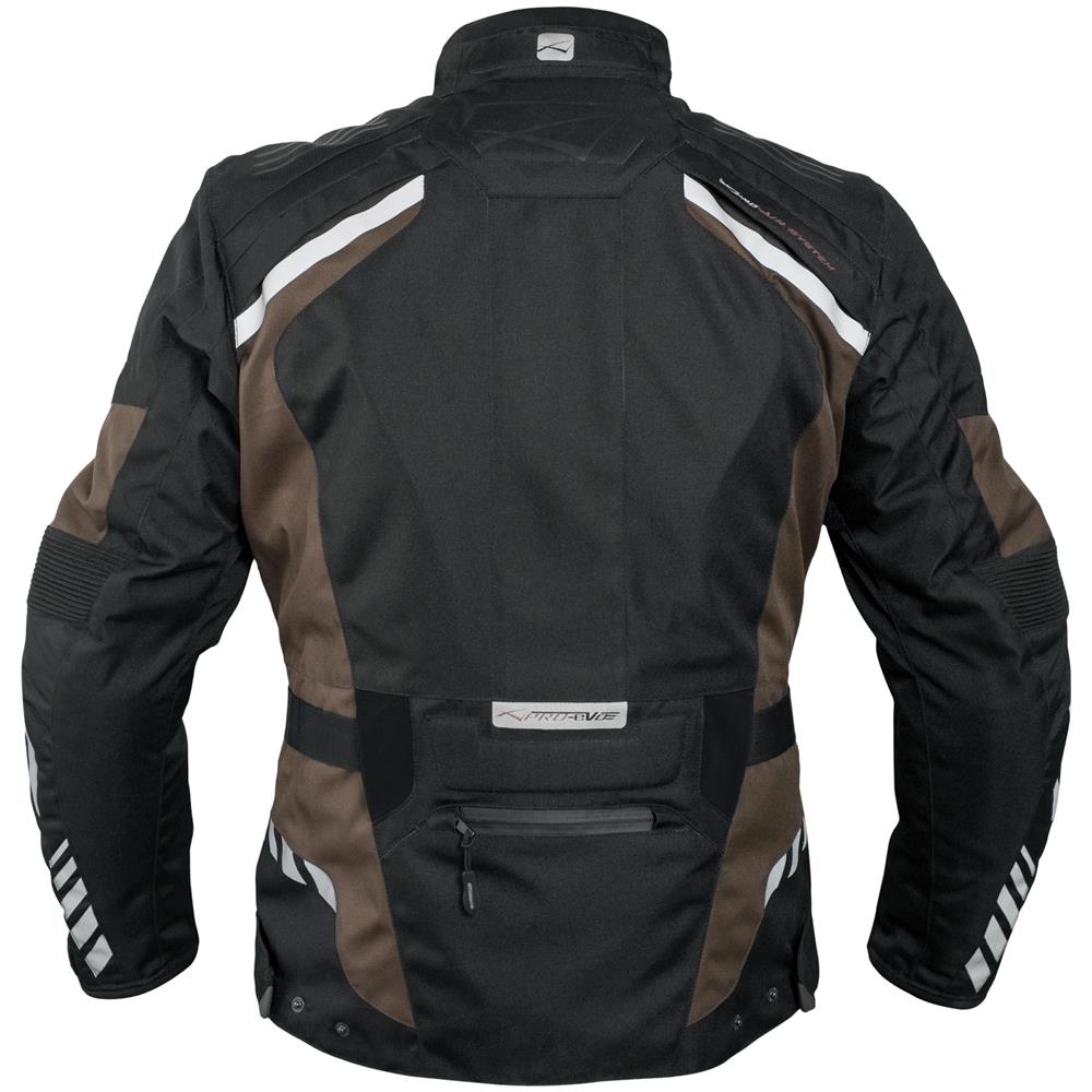 Giacca Moto 3 Strati Termica Impermeabile Sfoderabile Protezioni Ce Marrone Xl - Foto 2