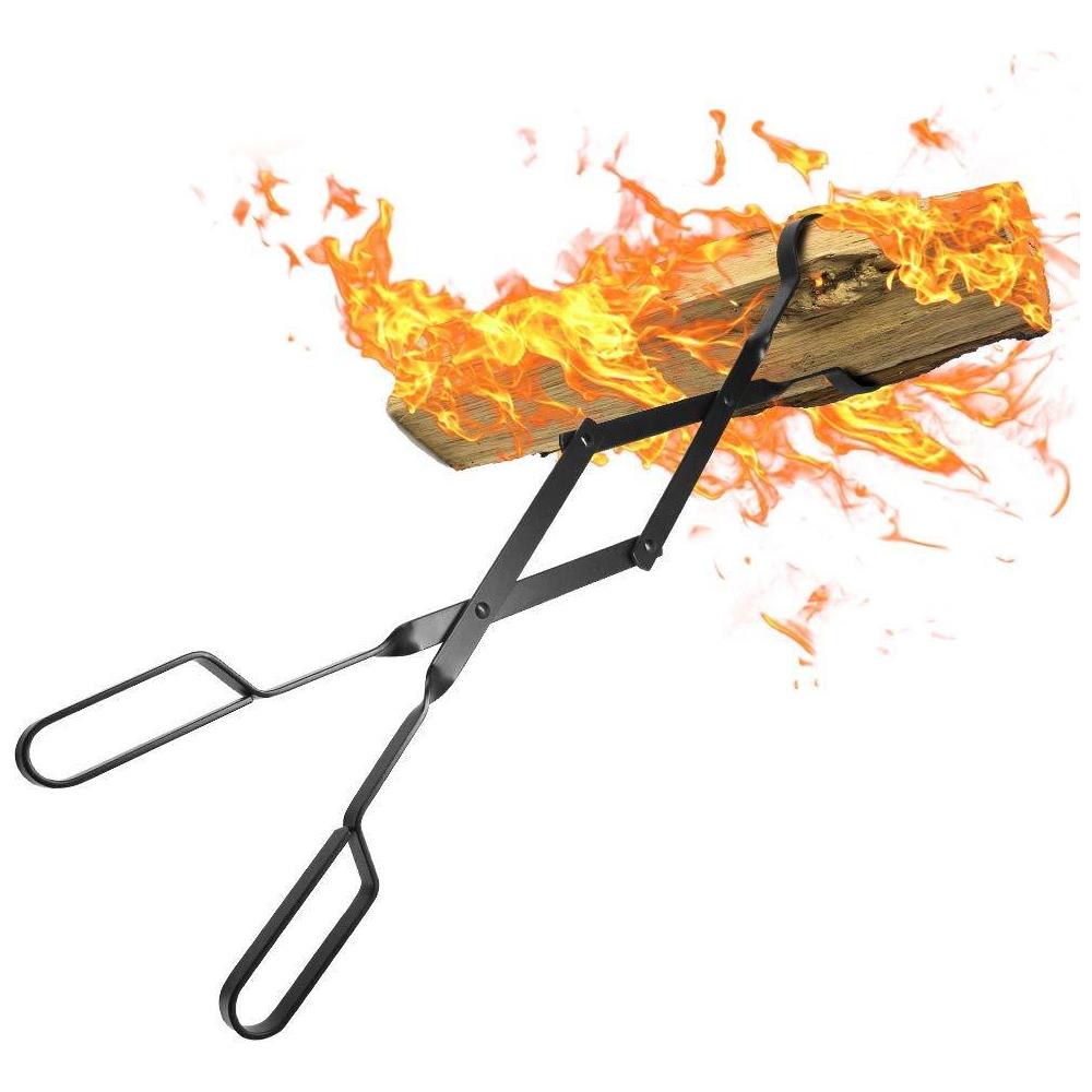 Amagabeli Fuoco Tongs 26 Long Heavy Duty Camino Log Pinze Strumenti Del Fuoco Coperta Log Grabber Battuto Iron Fire Pits Accessori Per Stufa Allaperto Lungo Log Pinzette Da Ardere Tongs Tongs Campfire - Foto 1