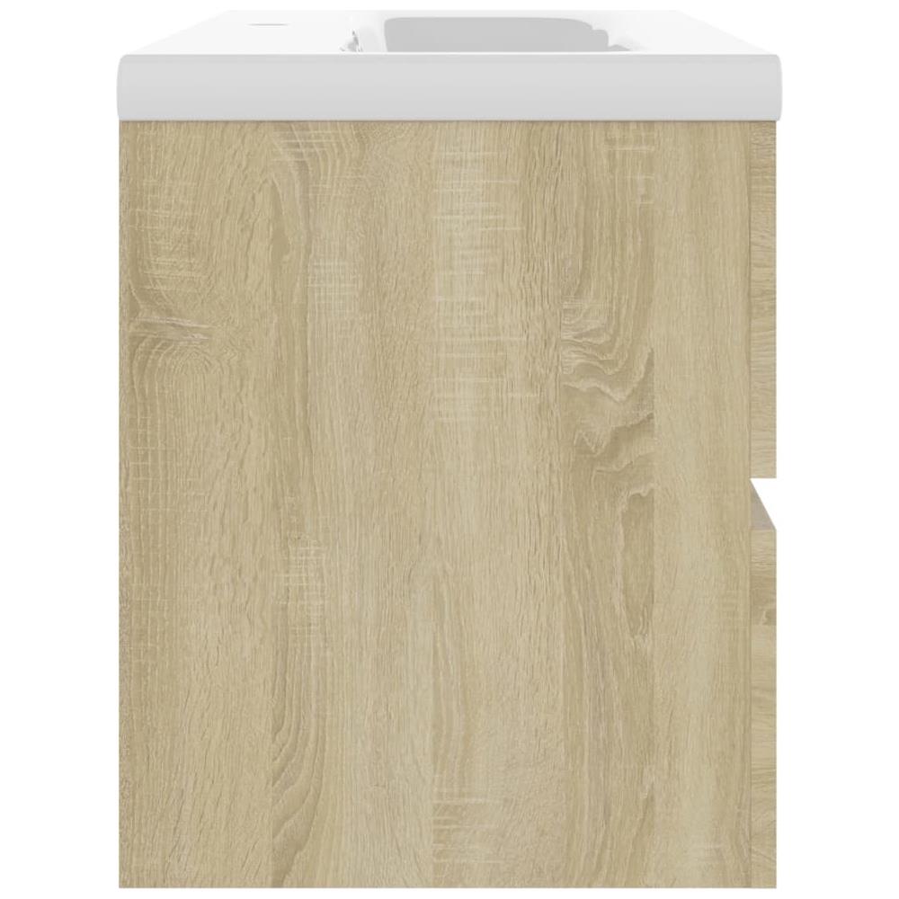 Mobile con Lavabo Integrato Rovere Sonoma in Legno Multistrato - Foto 8