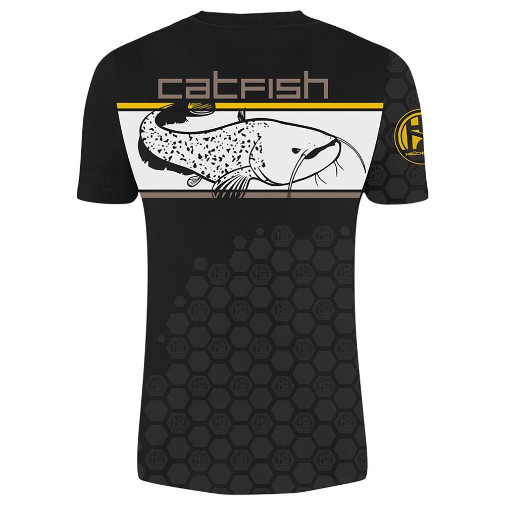 T-shirt Linear Catfish Xxl Nero / giallo - Foto 1
