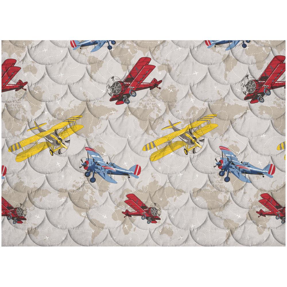 Trapuntino Piumino Estivo Linea Pensieri Delicati Disegno Aerei Colore Rosso Singolo Rosso - Foto 2