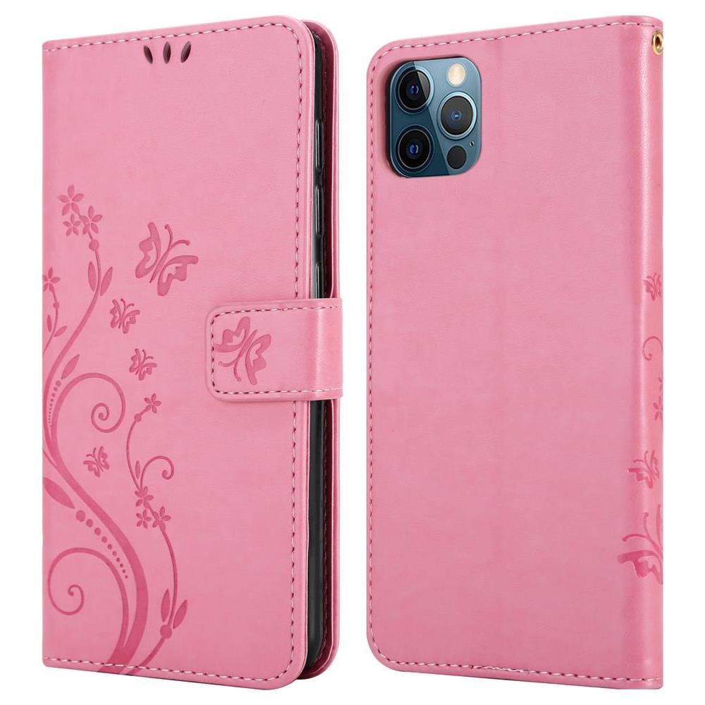 Cadorabo Custodia Compatibile Con Apple Iphone 12 Pro Max (6,7"" Zoll) In Rosa Fiore - Coperchio Protettivo In Design Floreale Con Chiusura Magnetica, Funzione Stand E Slot Per Carte - Foto 8