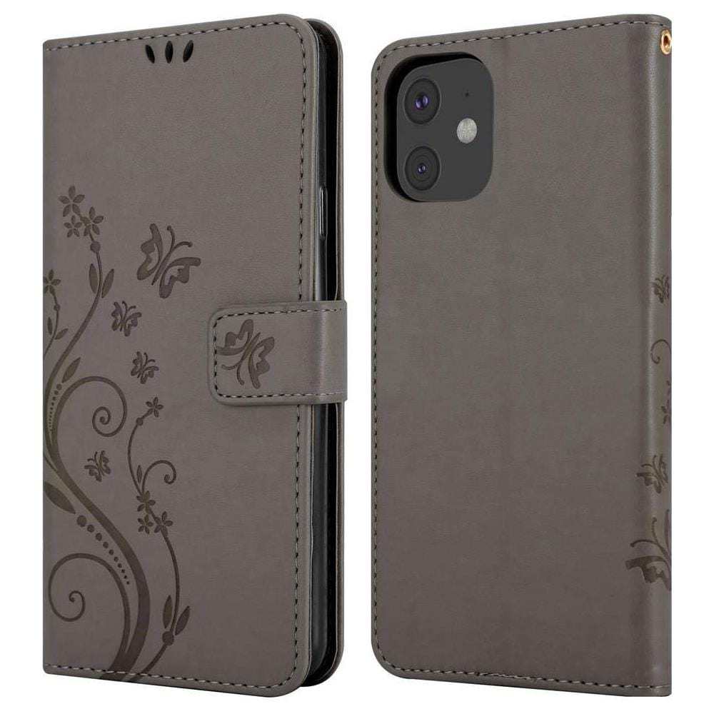 Cadorabo Custodia Compatibile Con Apple Iphone 11 (xi) In Grigio Fiore - Coperchio Protettivo In Design Floreale Con Chiusura Magnetica, Funzione Stand E Slot Per Carte - Foto 8