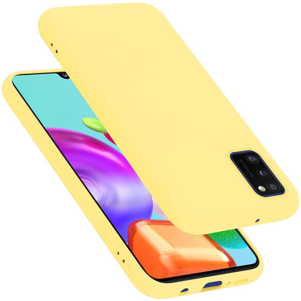 Custodia Compatibile Con Samsung Galaxy A41 In Liquid Giallo - Coperchio Protettivo In Silicone Tpu Flessibile - Foto 1