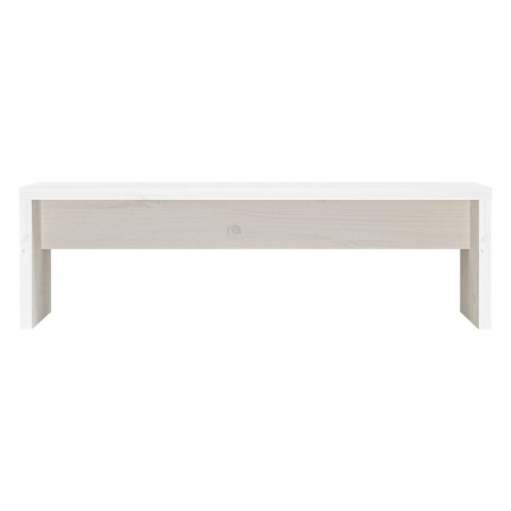 Supporto Per Monitor Bianco 50x27x15 Cm Legno Massello Di Pino - Foto 7