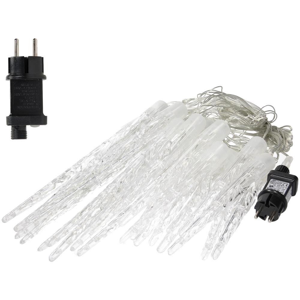 72 Led Icicle Fairy Lights Decorazione Natalizia All'aperto Bianco Freddo Timer - Foto 1