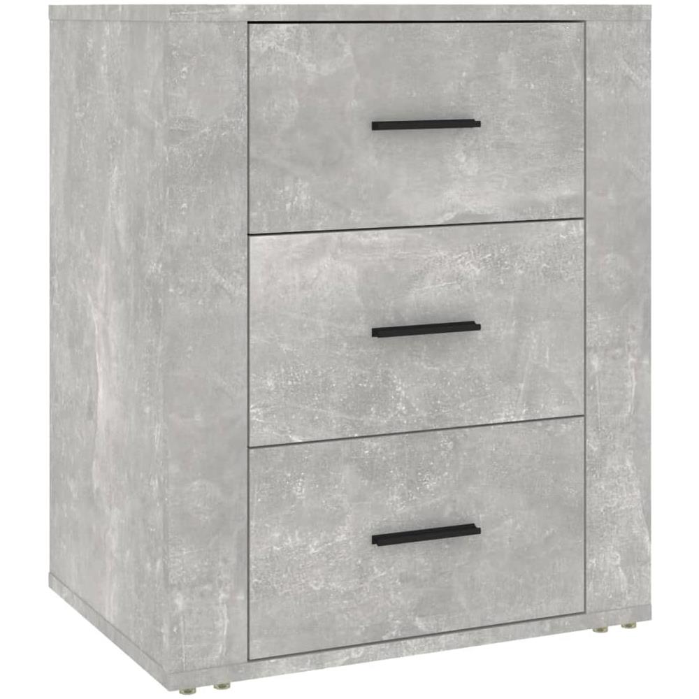 Comodino Grigio Cemento 50x36x60 Cm In Legno Multistrato - Foto 2