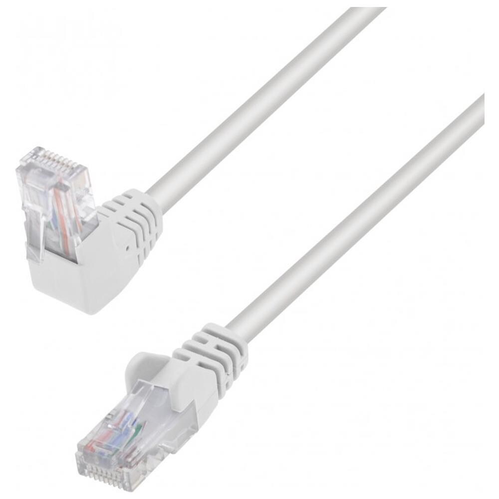 Cavo Di Rete Patch Connettore Angolato 90 Cca Cat. 5e Utp 3m Bianco - Foto 1