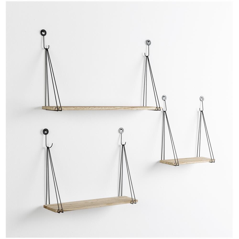 Set Di 3 Mensole Da Muro In Metallo Nero Airas - Foto 1