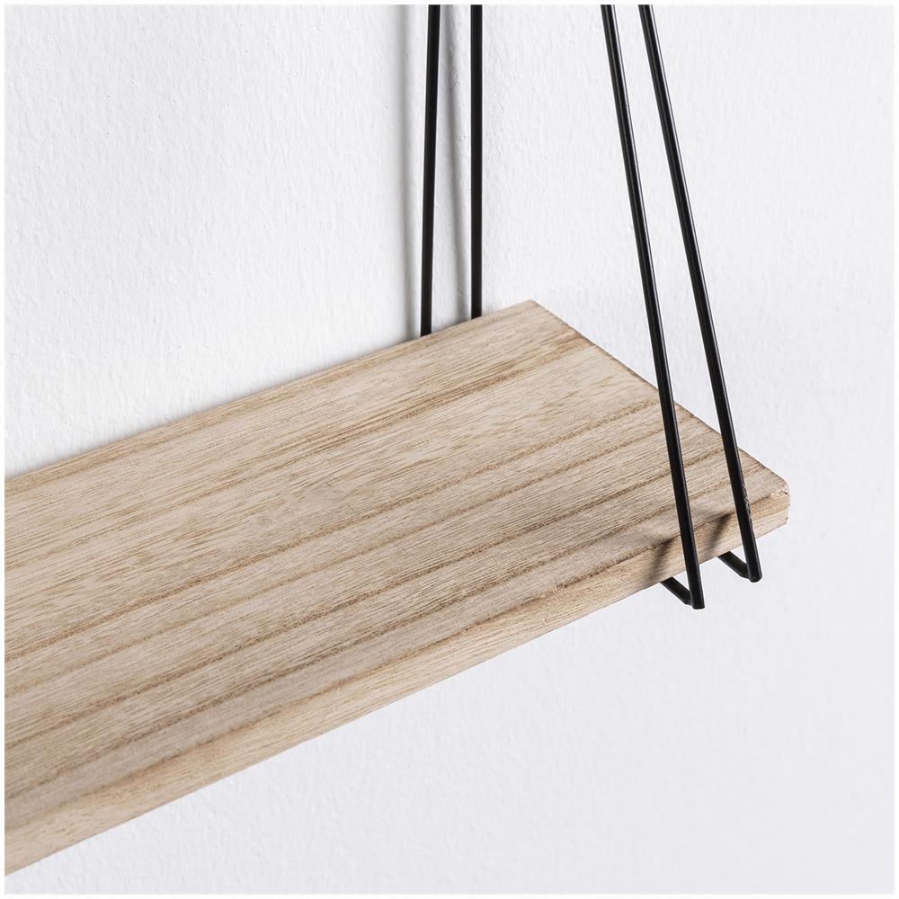 Set Di 3 Mensole Da Muro In Metallo Nero Airas - Foto 2