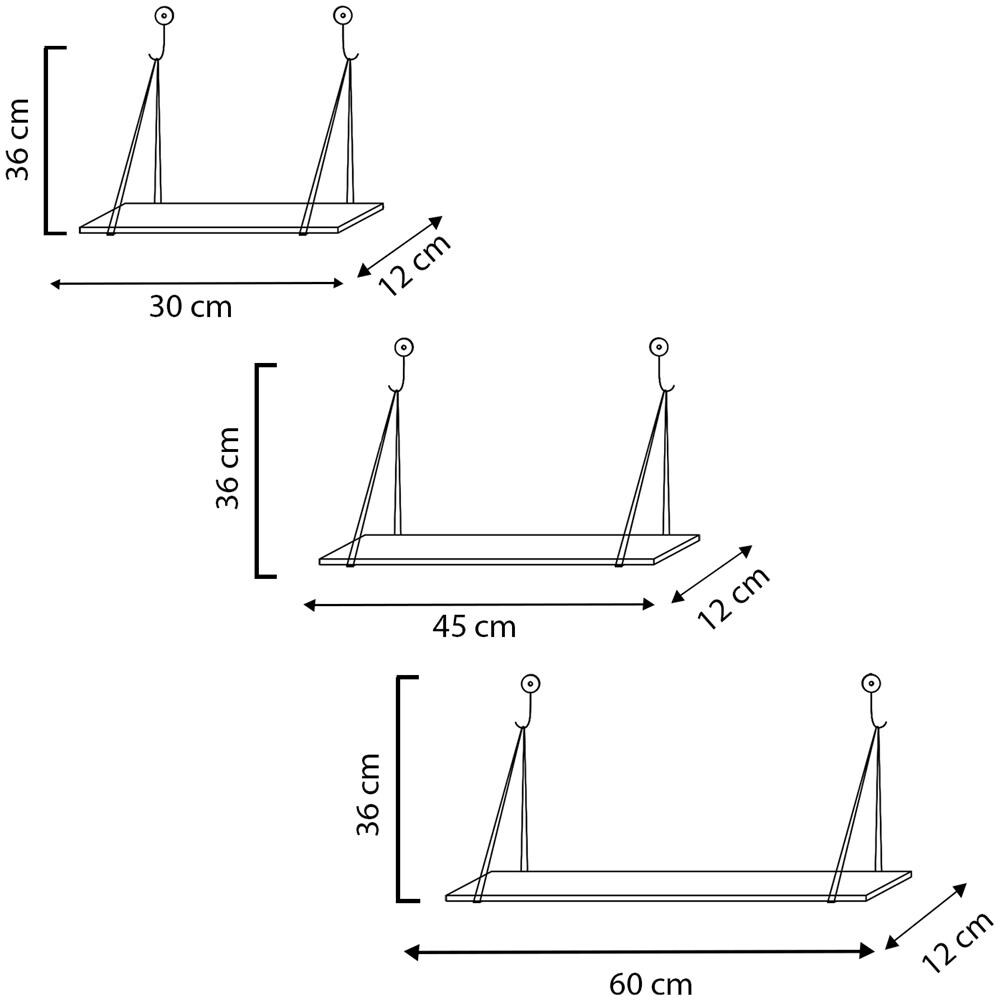 Set Di 3 Mensole Da Muro In Metallo Nero Airas - Foto 4