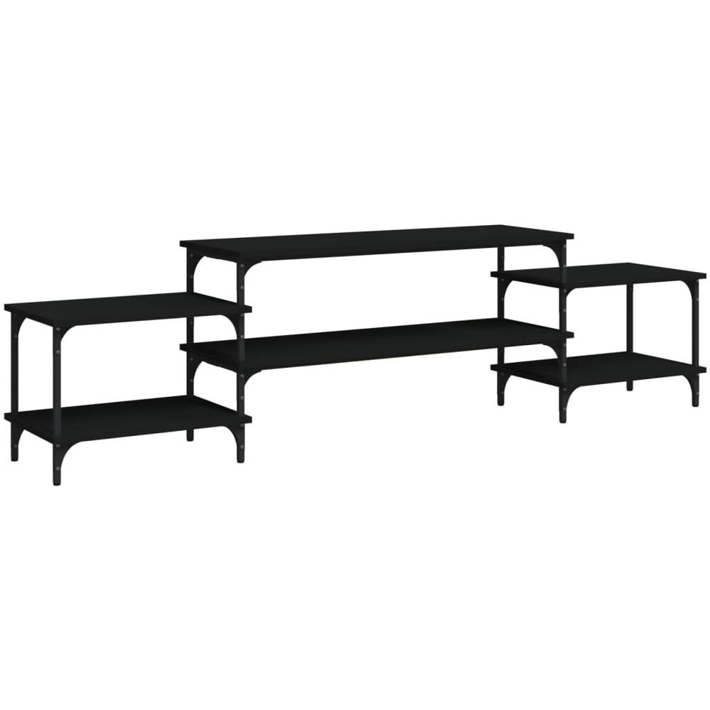 Mobile Porta Tv Nero 197x35x52 Cm In Legno Multistrato - Foto 2