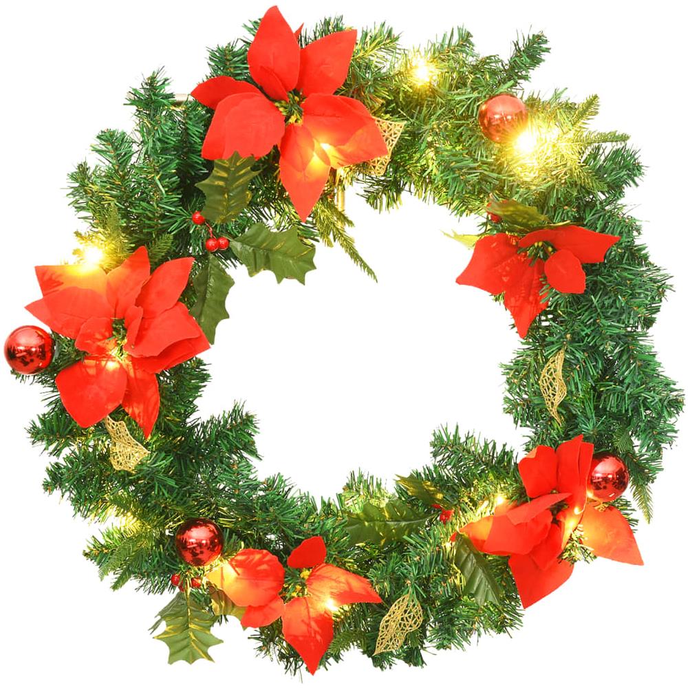 Ghirlanda Natalizia Con Luci Led Verde 60 Cm Pvc - Foto 2