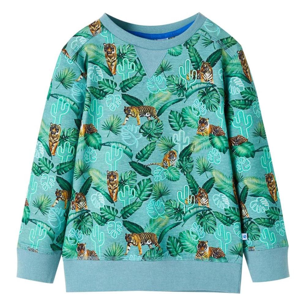 Felpa da Bambino Verde Chiaro Mélange 128 - Foto 1