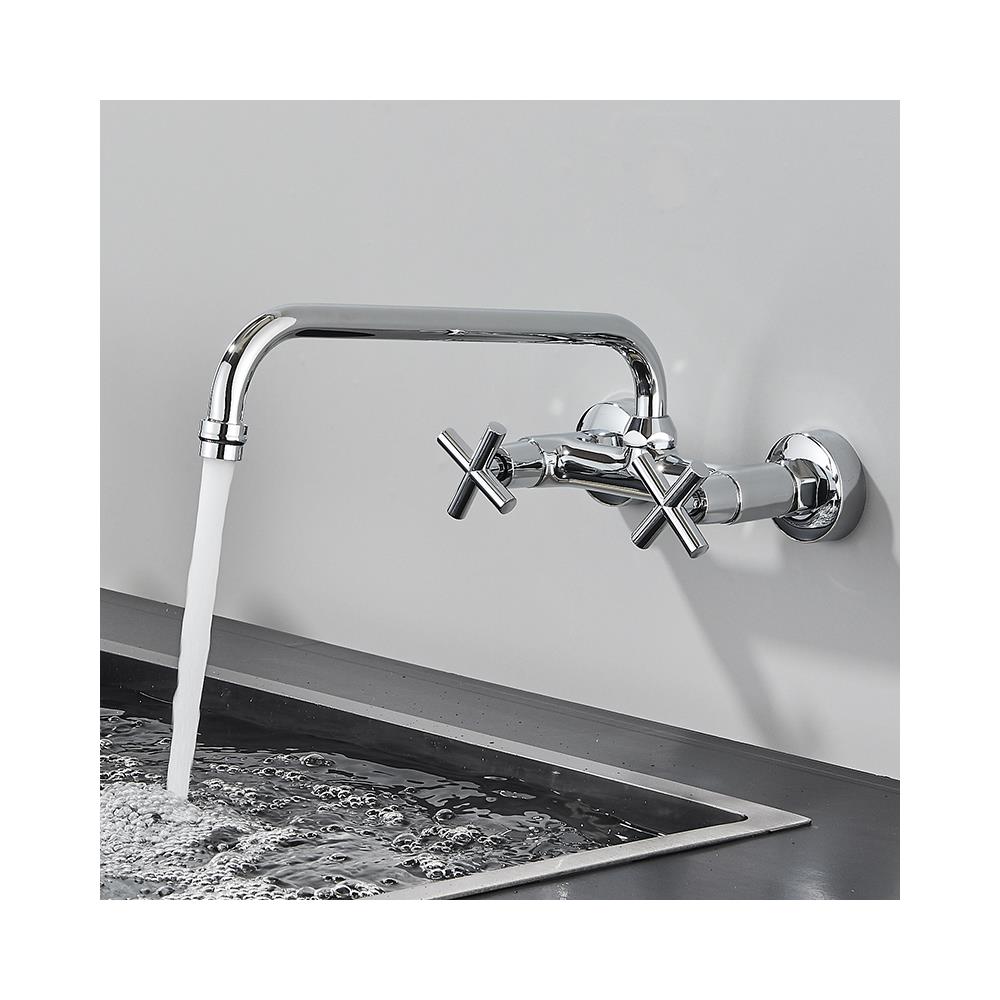 Rubinetto per lavabo da bagno, Blackswan, tipo M314, modello lungo cromato, misura 32 cm - Foto 2