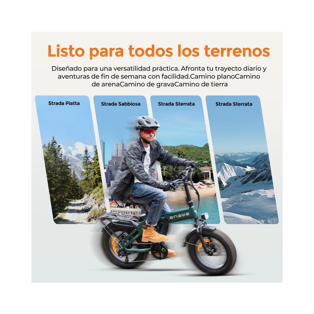 EP-2 3.0 Boost Bici Elettrica Pieghevole 20'' Fat Tire 250W, Sensore di Coppia, Freni Idraulici, Autonomia 120km, Batteria 48V 13.5Ah, Nero - Foto 8